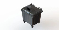 Mobile waste bin 1100l Art.29.C19.H (20.807.1.98.PE; 21.056.98.PE.O)
