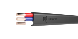 Flat power cable with PVC insulation of reduced flammability 660V VVGng(A)-P 3x2.5