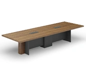 Negotiating table on wooden supports