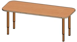 Wooden desk for preschool institutions. PRESCHOOL
