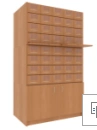 Catalogue cupboard, 2-module, 40 drawers (5x8), on drawerboard