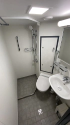 Sanitary and hygienic equipment for ship. Sanitary cabin with shower. ALKI.360053.267