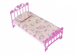 Crib with bed linen. n/a