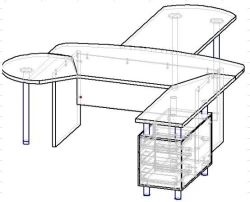 Chairman's desk with cabinet SP1