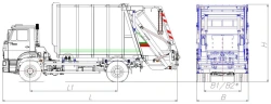 Rear-loading rubbish truck model MK-4548-05