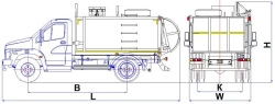 Side-loading rubbish truck model MK-1552-13