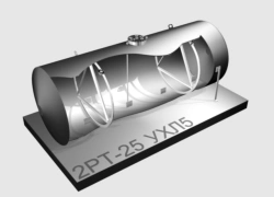 Steel double-walled horizontal cylindrical tank type 2RT - 25