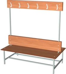 Hanger with bench for sports changing room 2-sided VL-2