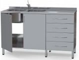 Metal cabinet with sink "KSm/nj 1-6 / r- i/s"