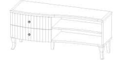 Set of furniture for common room "Buongiorno" TV cabinet art.T504 S01