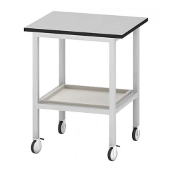 Mobile metal table