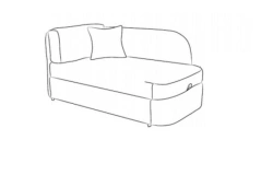 Children's and teenager's sofa with wooden frame