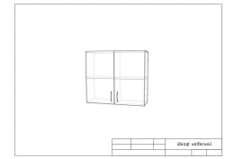 Hinged cupboard 2 doors