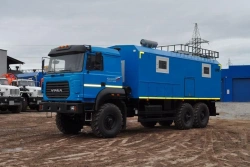 Repair and welding unit (ARS), UZST brand, type UZST02, modification 586C-15 on Ural 4320-80 chassis.