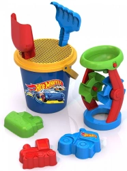 Hot Wheels Sand Set #6 (bucket, sieve, scoop, rake, 3 moulds "Transport", mill)