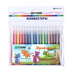 Pens "Dragons", 18 colours, washable, packet, Europodweight