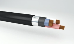 Power cables, fire-resistant, not spreading combustion, with copper conductors with plastic insulation for rated voltage e