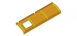 Right rear ceiling panel 529265-5702211-03