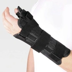 Metal reinforced detachable wrist joint bandage with thumb grip Sh-1905