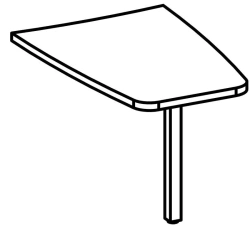 Briefing console for desk side table middle 9503 "Brooklyn" series