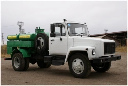 Special vehicle with mobile disinfection unit DUK-1-02 on the platform of GAZon C41R13 vehicle