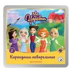 Watercolour pencils "VKF" "Princesses" TSR-WCPM-6024 Set of watercolour pencils "Princesses" sharpened 2 x 24 colour.