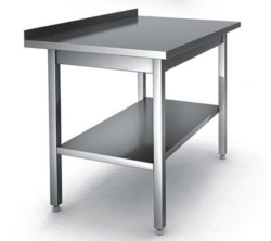 Production table with reinforced frame made of square tube 40*40 Wall-mounted (with side) SRS 8*7