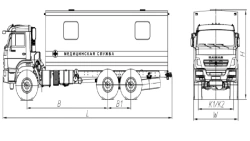 Mobile medical complex, model 675420-10, on chassis KAMAZ 43118-50, according to TU 29. 10. 59-002-63119966-2017