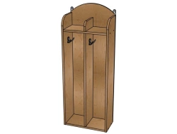 Towel rack No.1 ''Moidodyr'', plywood (paint), 2 cells/ SD47