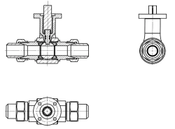 Ball shut-off and regulating nipple valve under electric actuator ??? DN 10-50 PN 1,6-8,0 MPa