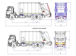 Rear-loading rubbish truck model MK-4548