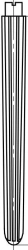 NS RM stem, uncemented, revision stem, distal component. Length130 mm. Diameter 10 mm. Item No. 090.105.130