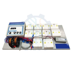 Set of training equipment for carrying out laboratory works on electrical engineering and electronics