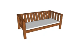 Sofa with wooden frame