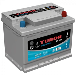 Accumulator battery starter lead-acid TUBOR AQUATECH 6ST-75.1(0) VL