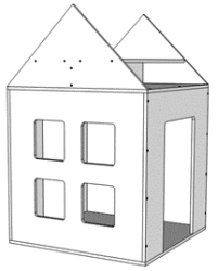Wooden furniture for preschools: Educational and developmental module "Solitude".