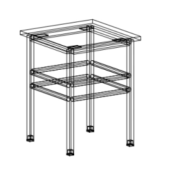 Stool on metal frame