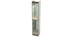 Narrow 2-glass display cabinet (backlit) 400x350x2150mm (WxHxH)