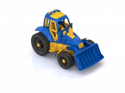 Tractor with grader