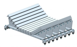 Shock-absorbing elements of conveyor (loading device)