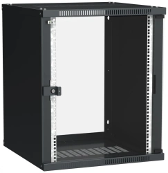 LWE5-15U67-GF ITK Cabinet LINEA WE 15U 600x650mm glass door black