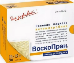 Voskopran dressing with Dioxidine ointment 5% 10x10cm 30 pcs.