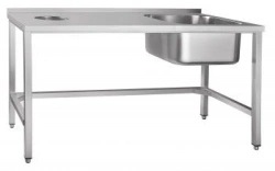 Table prewashing and waste collection collapsible SPSO-7-5