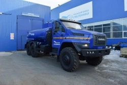 Tank truck for service water and brine solutions (ACV), UZST brand, type UZST01, modification 6621-26 on Ural 55571-615 chassis.