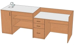 Demonstration table for chemistry classroom. Model: SDX