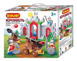 Bauer "Fortress" series children's educational construction toy "Two Catapults" 112 elements in a box, article 463