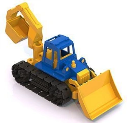 Tractor "Baikal" with grader and bucket
