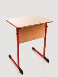 Single-seat pupil's table flat-oval tube
