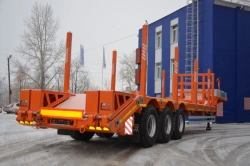 Semitrailer Politrans 94163-030. Wheel axle "Plant" 1201-2410002. Tyre 385/65R22,5. In version: platform with load platform