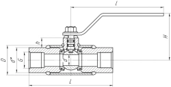 Stainless steel ALSO stainless steel MUFFLED FULL-SLIDE ball valve with all-welded body KSH.?.?.032.40-03